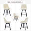 Tabouret pivotant de 26 po avec tabouret de bar et tabouret de bar à dossier plein et structure en bois massif-1775748478