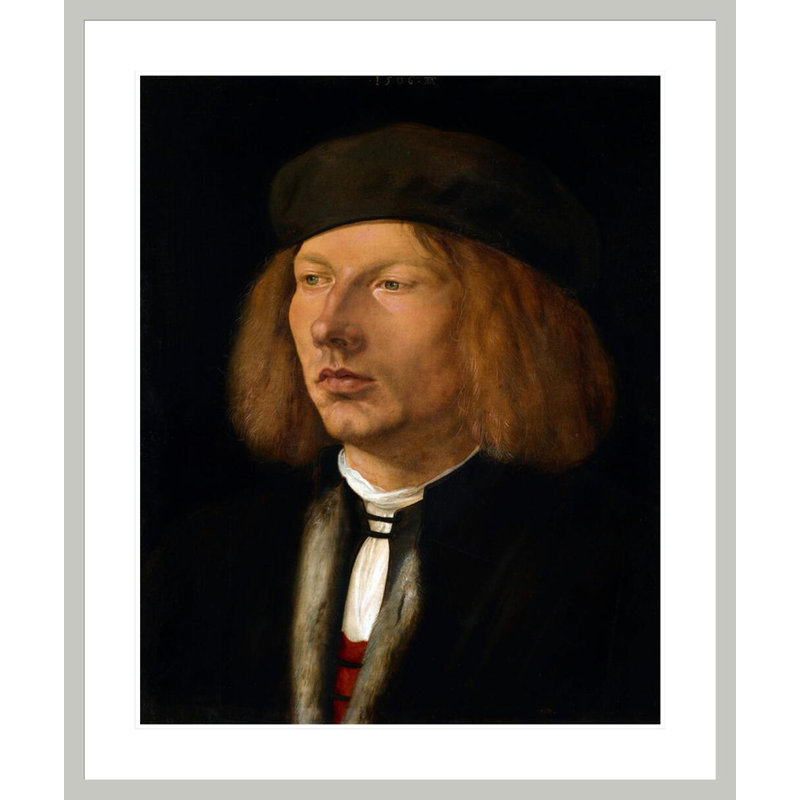 Portrait de Burkhard de Spire par Albrecht Dürer, impression giclée sur cadre, H 39,87 po x l 33,5 po