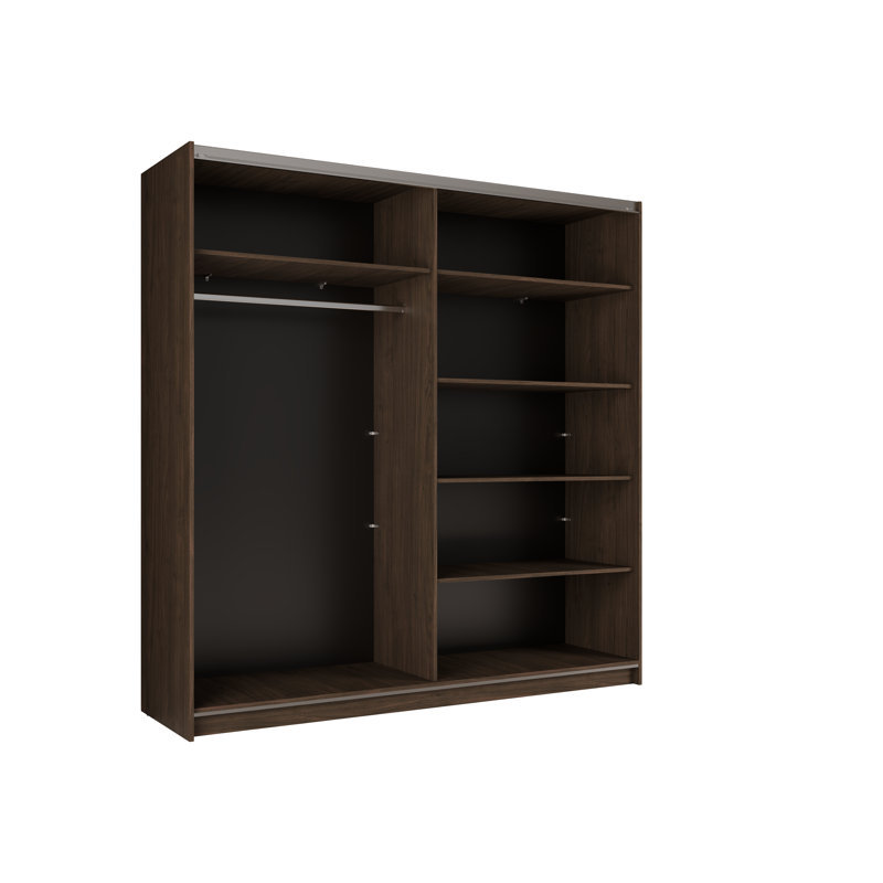 Laminate Wardrobe, Walnut, 525.78cm H x 509.52cm W x 156.21cm D