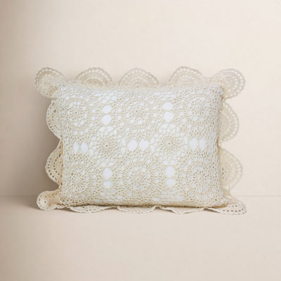 Handmade Cotton Crochet Pillow
