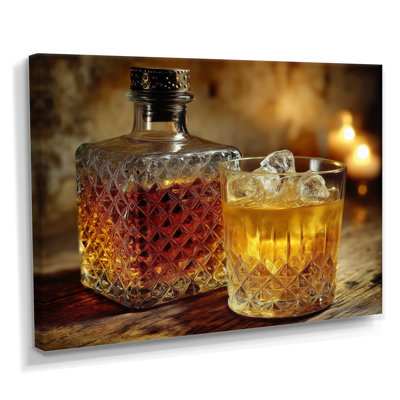«Yellow Yellow Whiskey Drink with Friends», impression sur toile jaune