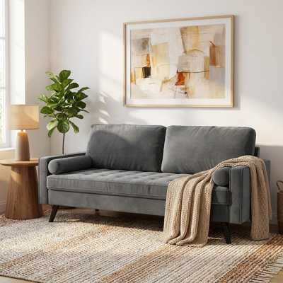Falco 70" Velvet Square Arm Sofa