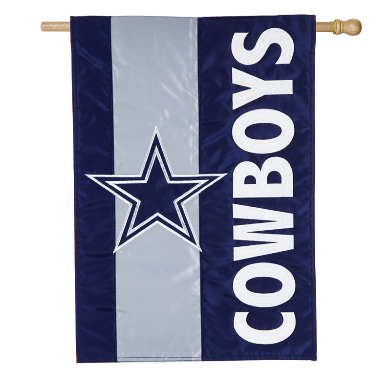 Drapeau maison en polyester 2 côtés nfl, Dallas Cowboys, H 44 po x l 28 po
