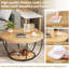 Table basse ronde, table basse à 2 niveaux pour le salon, petite table d'appoint centrale pour le salon-862409128
