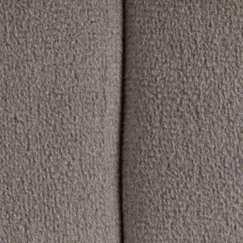 Repose-pieds rond en velours de 16 po, Gris foncé