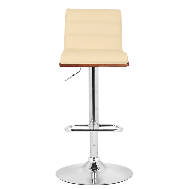 Tabouret tournant à hauteur réglable avec revêtement en similicuir