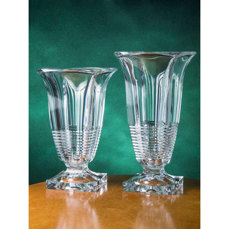 Jiesha Crystal Table Vase, 11.25" H x 7.50" W x 7.50" D
