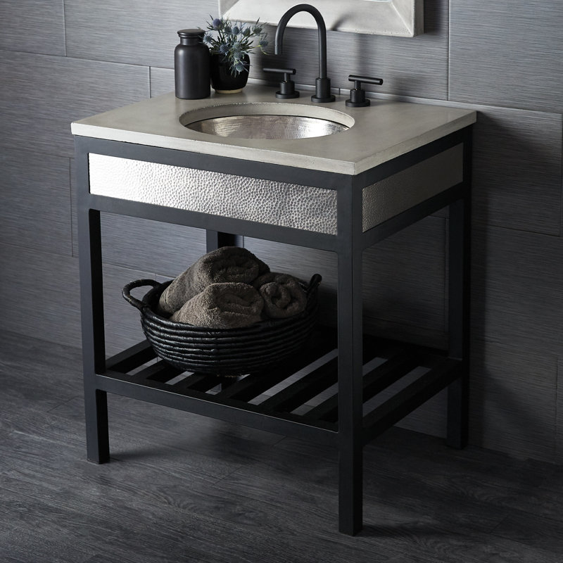 NativeStone 30.5" Single Bathroom Vanity Top, Charcoal