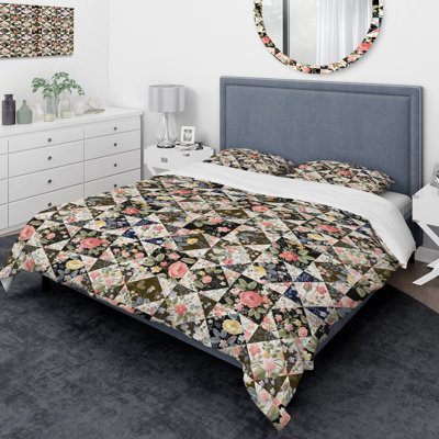 Ensemble de housse de couette designart roses