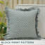 Coussin décoratif à volants en lin fabriqué à la main à motif de blocs Fab Fabine pour canapé - 14 x 20 pouces-107145366-107145374