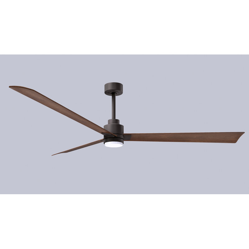 Ventilateur de plafond Alessandra, Noyer, Bronze texturé, 72"
