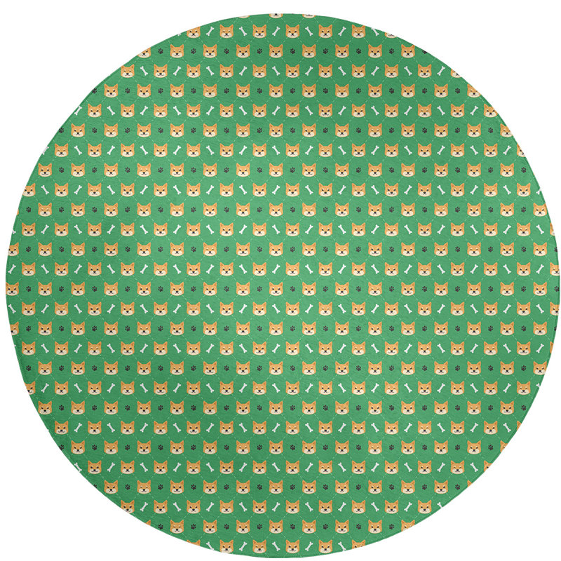 Chenille Indoor Rug, Round 5'