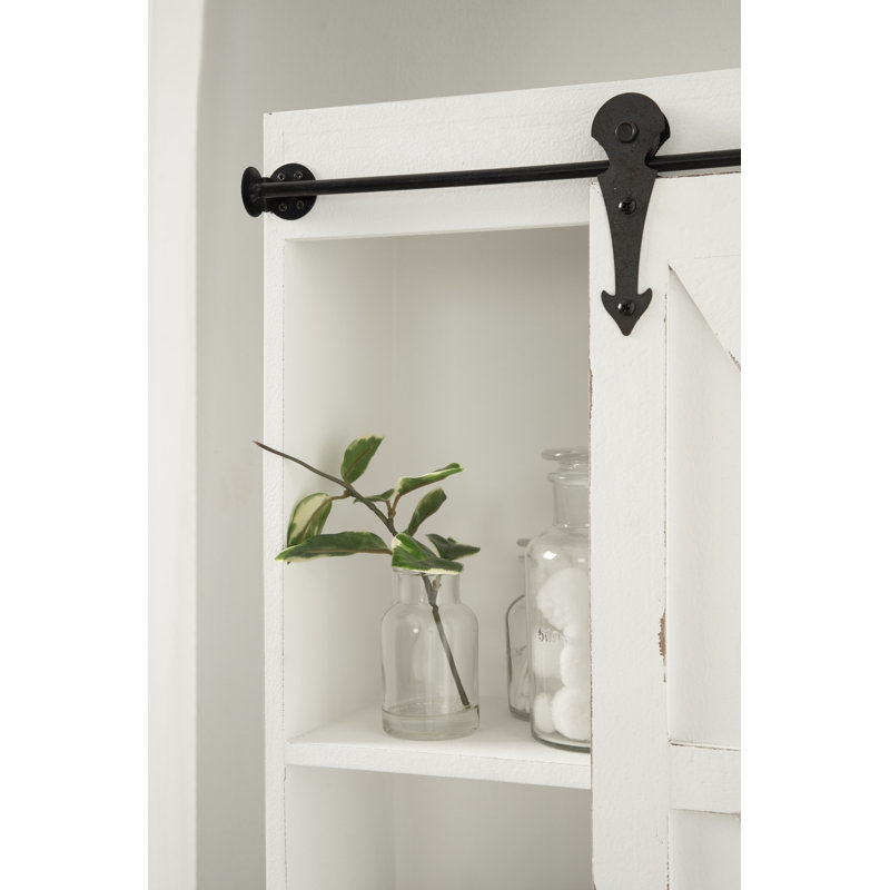 Armoire décorative à une porte de 27,6 po Malese, Blanc