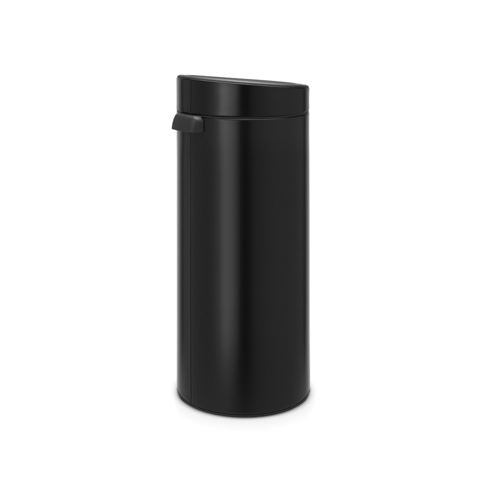 Brabantia 8gal Touch Top Trash Can, Matte Black