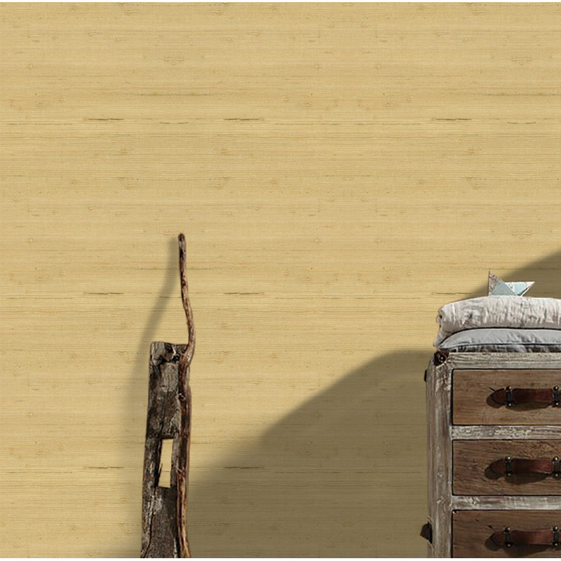 Papier peint en jute fin, Beige / Jaune / Or