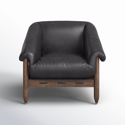 Arista 32.5" W Top Grain Leather Armchair