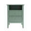 Ensemble de 2 tables de chevet cannelées à 2 tiroirs, table de bout verte moderne avec rangement spacieux et design élégant-129508450
