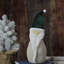 Décoration de Noël 14,5 gnome de table verte et blanche