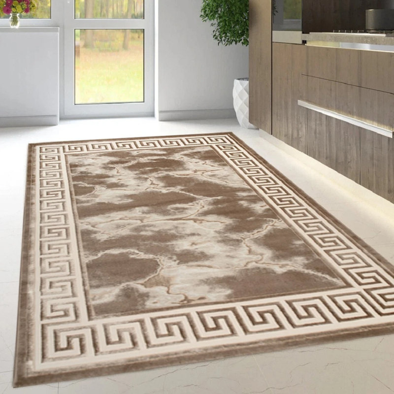 Boularderie Abstract Flatweave Berber Indoor / Outdoor, Rectangle 120 x 170 cm, Gold Silver
