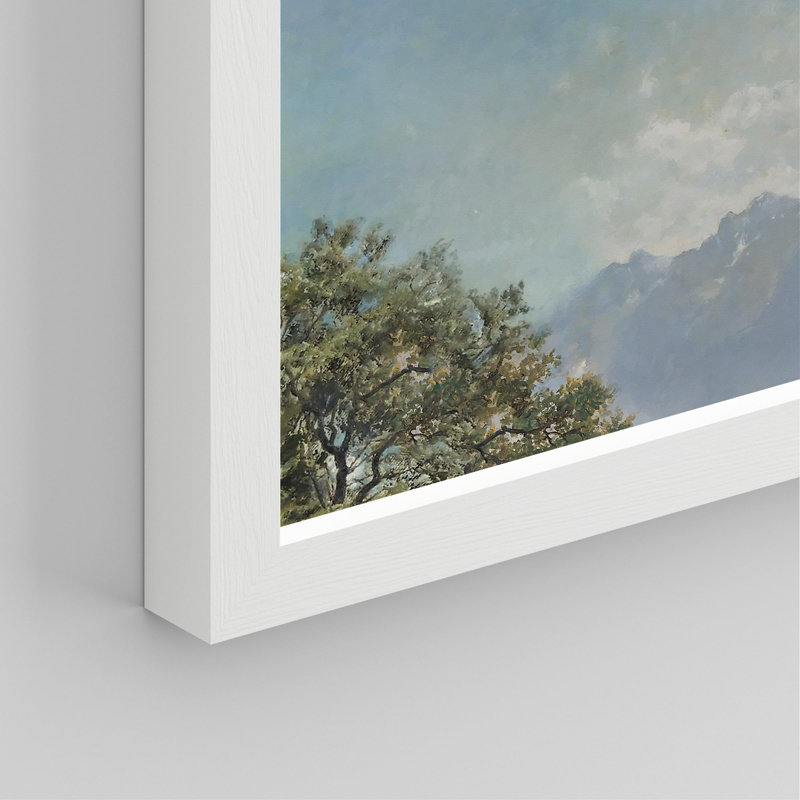 «Classic Sky and Landscape Realistic Nature», impression sur papier 4 pièces, Blanc, H 10 po x l 8 po