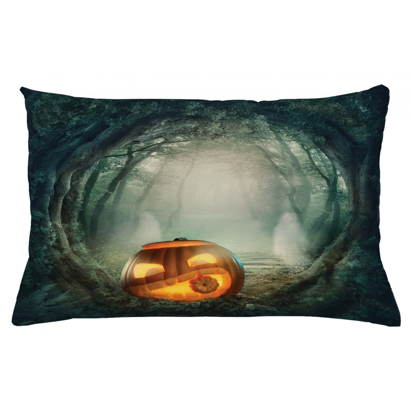 Housse de coussin lombaire intérieur/extérieur halloween, 16 po x 26 po