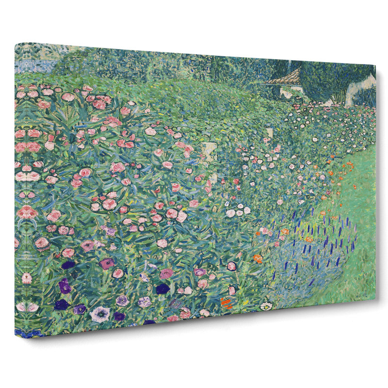 Italian Garden by Gustav Klimt - Wrapped Canvas Painting, 35cm H x 50cm W x 3cm D