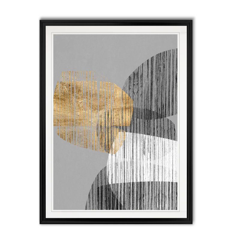 «Adjacent Shapes I», reproduction sur toile, H 26,5 po x l 36,5 po x P 1,5 po, Noir