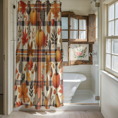 Rideau de douche standard 1 pièce Fall Plaid