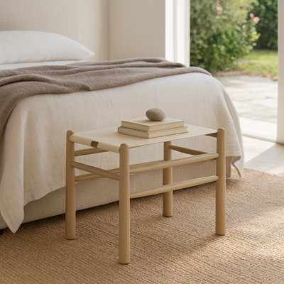 Banc rembourré en cuir Santos