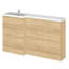 Fusion Fitted Furniture - Gloss White Freestanding Single Vanity with Integrated Basin-1096020547-1177645729