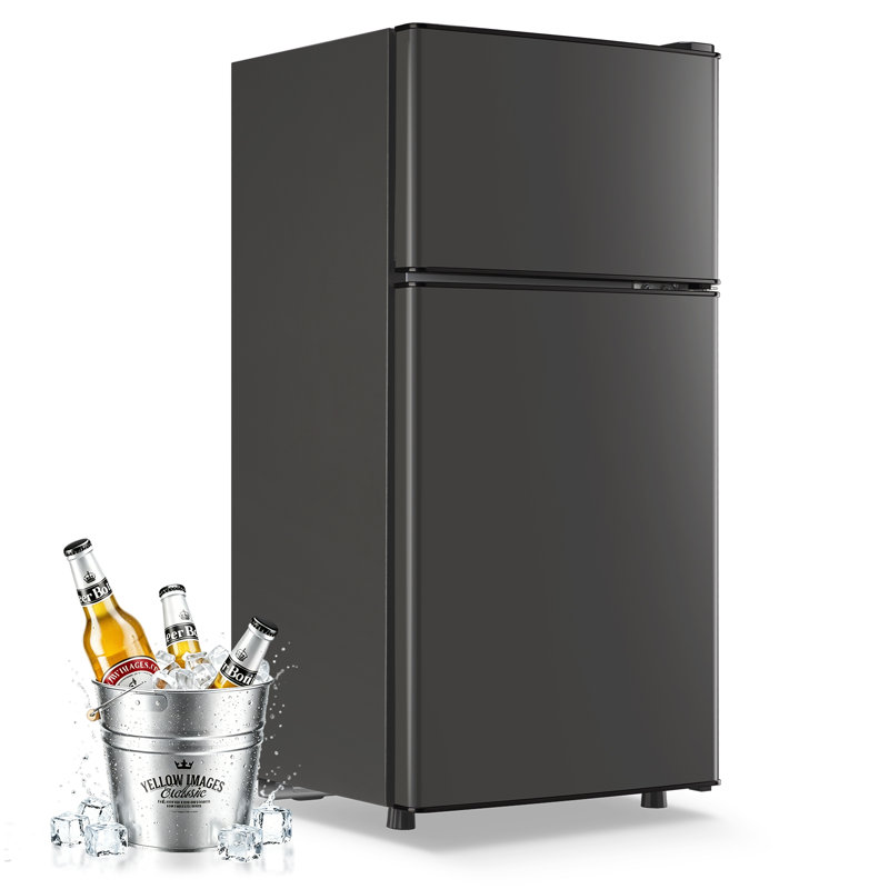DEMULLER Arcticfresh Storage Suite 2.4 Cubic Feet Freestanding Mini Fridge with Freezer, Gray