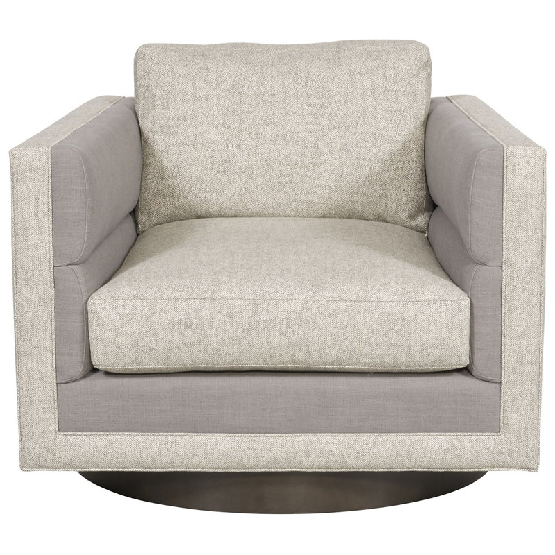 Fauteuil pivotant Michael Weiss Grantley, Gris colombe, Carolina Bennett