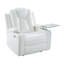 Fauteuil inclinable électrique de cinéma maison moderne avec appuis-tête réglables, ports USB, porte-gobelets, éclairage DEL et tables-plateaux-109425849