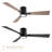Bali Smart 3-Blade 52in Ceiling Fan 2700K-6000K CCT Selectable LED Light Kit with Remote Control and Hardware with Reversible Blades in Weathered Wood or Works With iOS or Android App-113057359-113057362