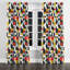 Rideaux en velours Modern - patchwork minimaliste avec œillets - 1 panneau-1046750-1046747