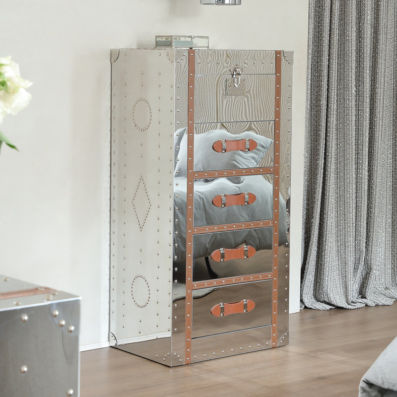 Commode 4 tiroirs avec miroir Carmila