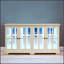 Vitrine à DEL avec fini antique et tablettes réglables, parfaite pour mettre en valeur des objets de collection-1029014720