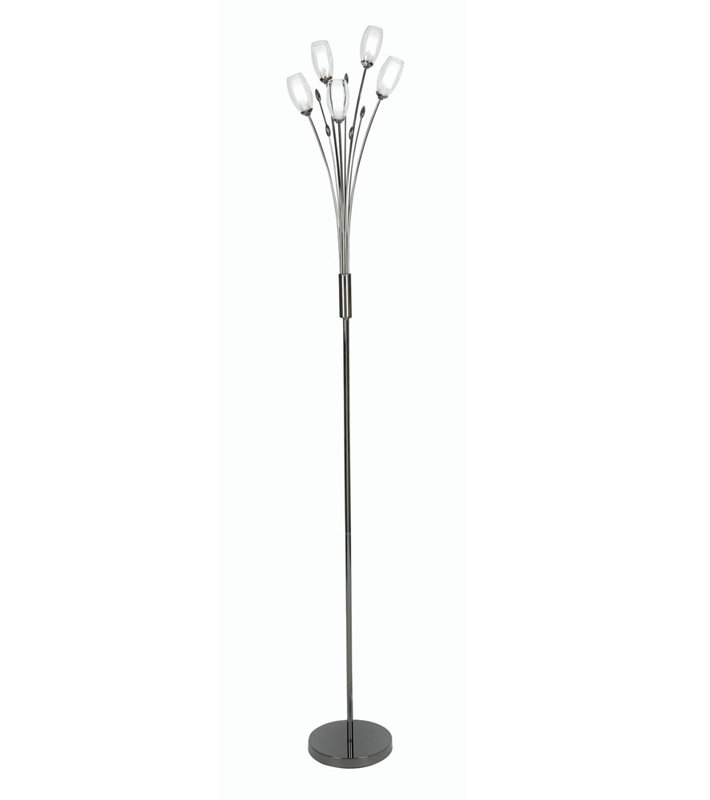 Newland 185.5cm Novelty Floor Lamp, Mirror Black