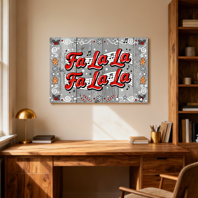 Motif musical de Noël Fa La La Fa La La Christmas