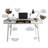 Miltona Tempered Glass Solid Wood Computer Desk