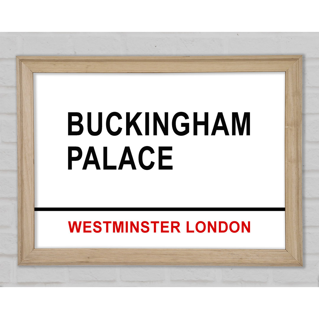 Buckingham Palace Schilder Gerahmter Druck