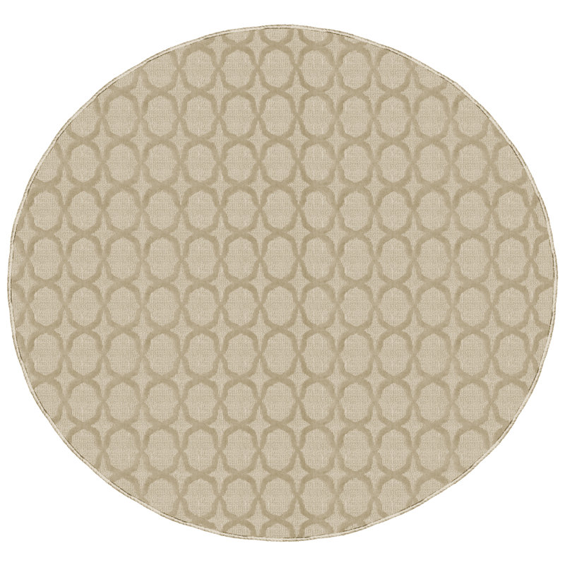 Tapis togut brun clair, Rond 5 pi