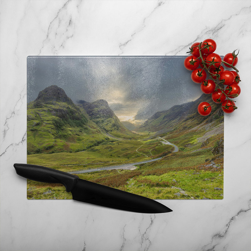 Highlands Designer Glass Chopping Board, 28cm L x 20cm W