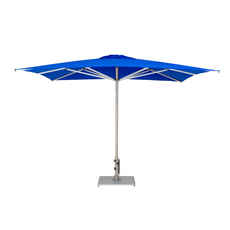 Storm 10' Square Umbrella, Double Stack Metal Plate, Mineral Blue