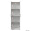 Armoire haute à 2 portes avec cloisons, blanc