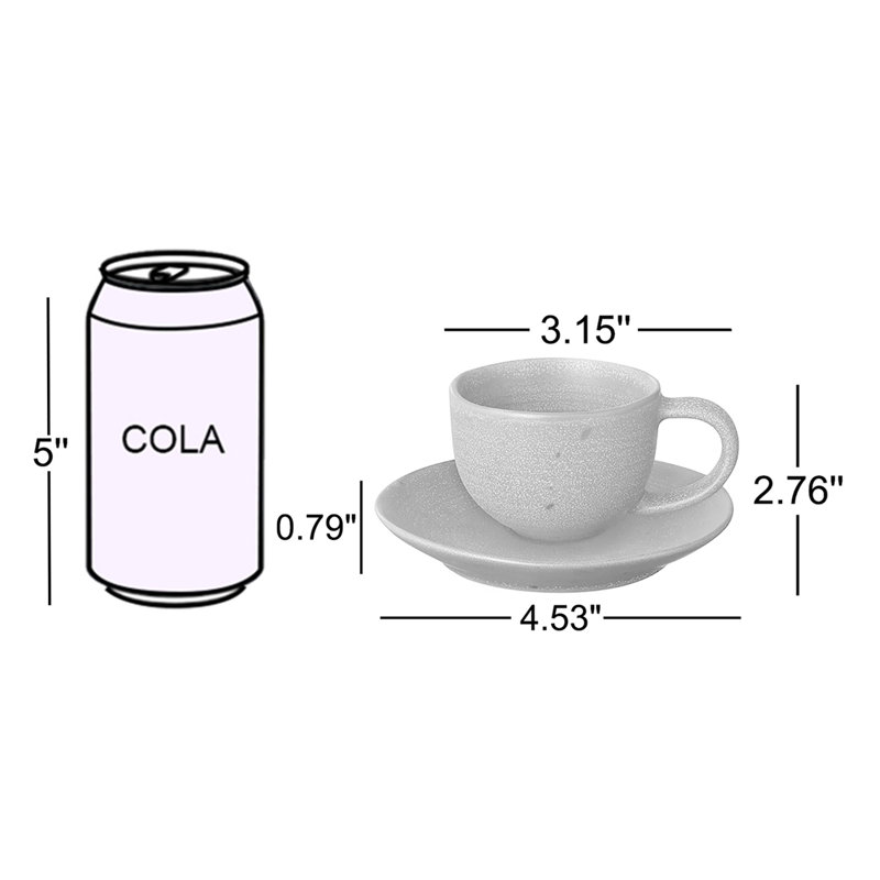 Tasse à espresso en céramique avec soucoupe KUMI, Espresso