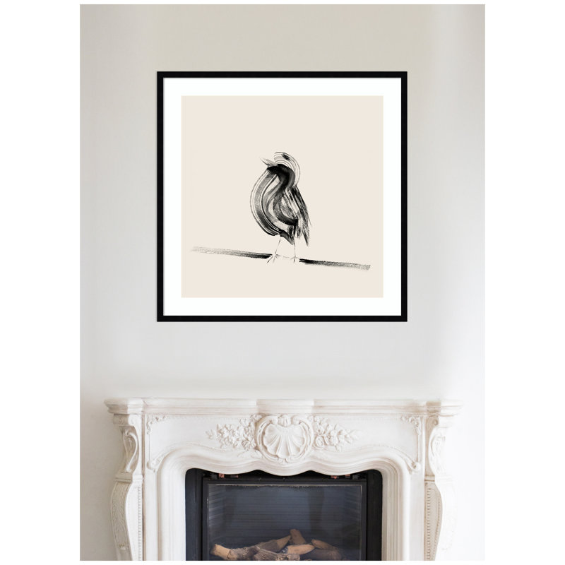 «Bird on a Branch» par Danushka Abeygoda, reproduction d'art encadrée, H 33 po x l 33 po