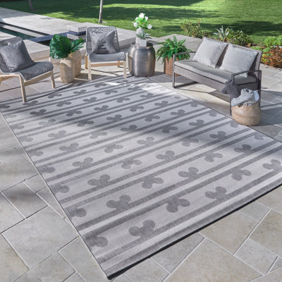 Mickey and Friends Striped and Geometric Indoor / Outdoor Rug