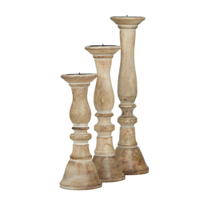 Porte-bougie en bois