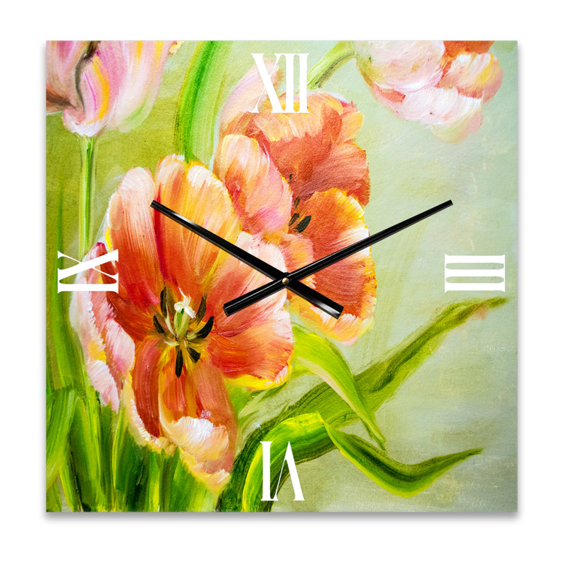 Horloge murale Tulipes, Grand